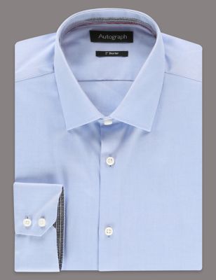 2in Shorter Pure Cotton Tailored Fit Shirt